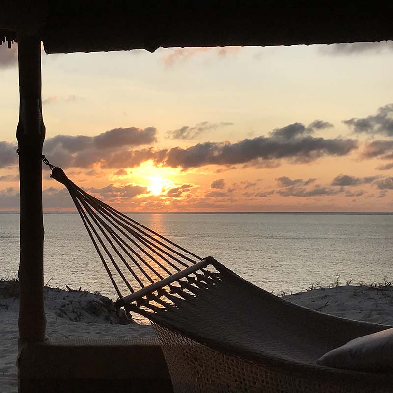 Fanjove Island Tanzanie coucher de soleil