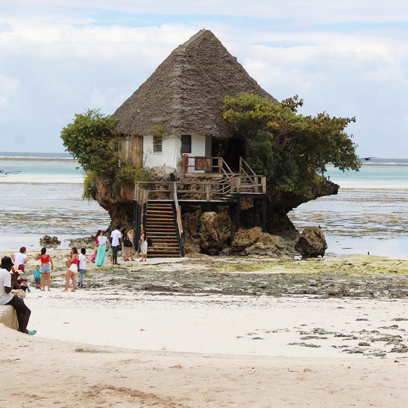 île de Zanzibar en Tanzanie maison sur rocher